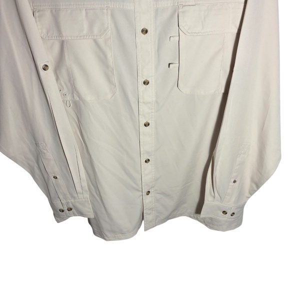 *NWT* Bimini Bay Outfitters Mens Vented Long Sleeve Fishing Shirt Beige 3XL - Picture 4 of 11